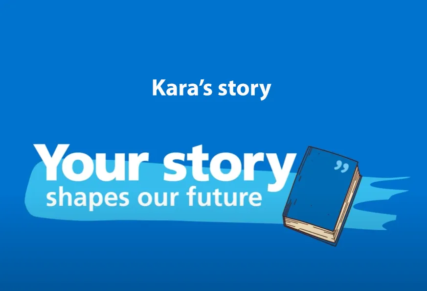 Graphic depicting Kara's story