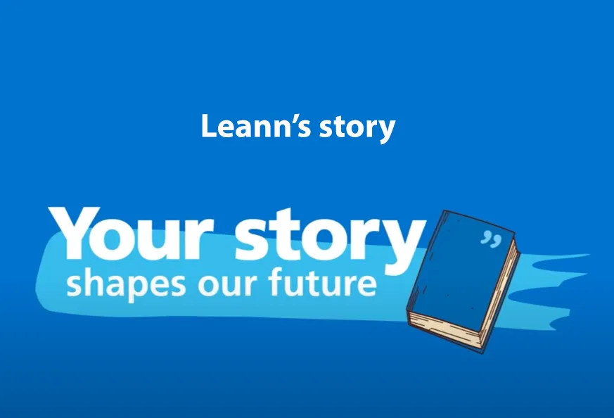 Graphic depicting Leann's story