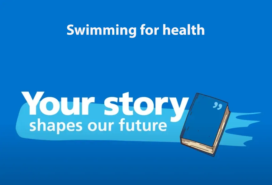 Image placeholder depicting swimming for health