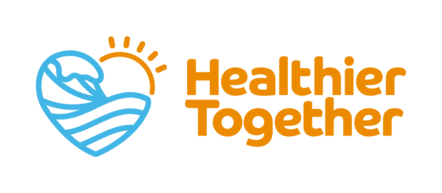 Healthier together logo of sun and sea